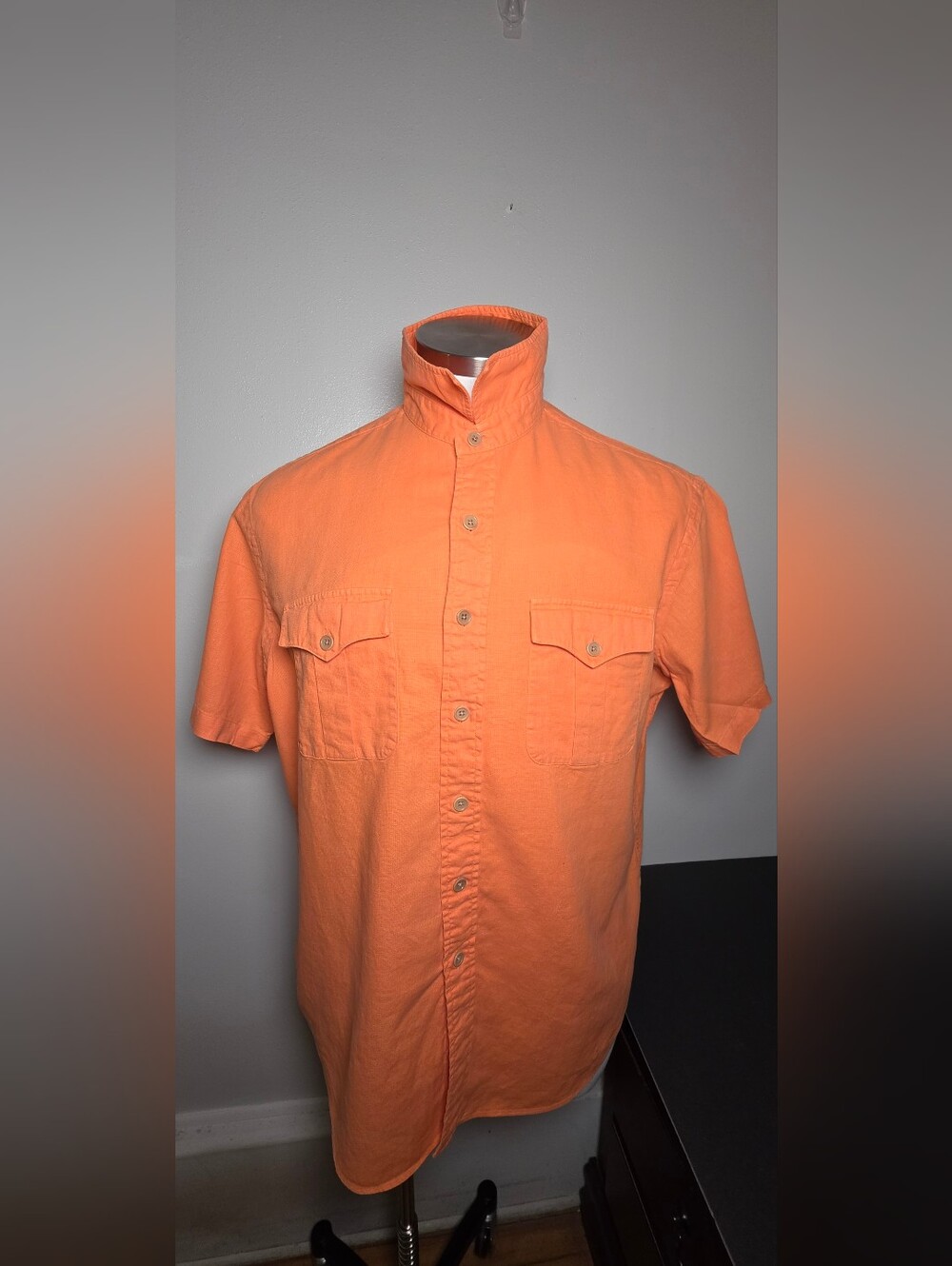 Polo by Ralph Lauren Short-Sleeve Button-Down Shirt in Orange